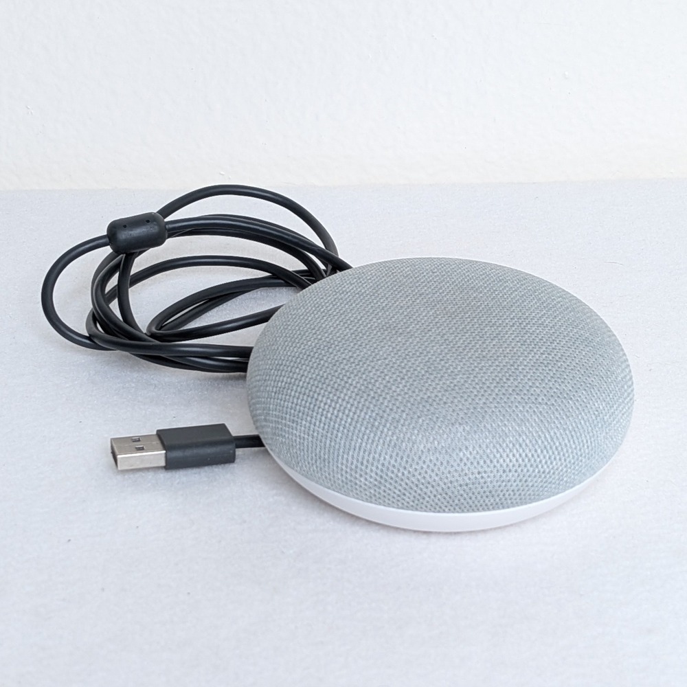 Google Home Mini Smart Speaker H0A Chalk Gray with Power Cable